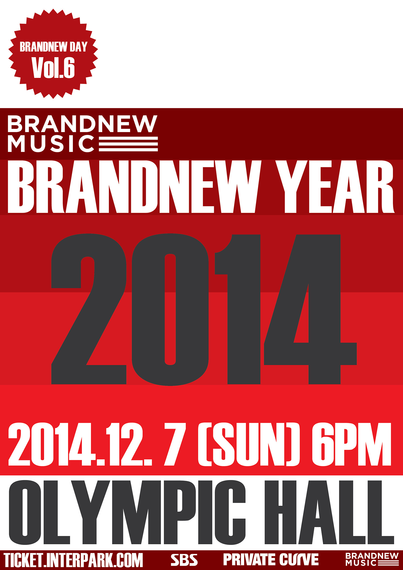 [공연안내] 브랜뉴 데이 Vol.6 - 브랜뉴 이어 2014